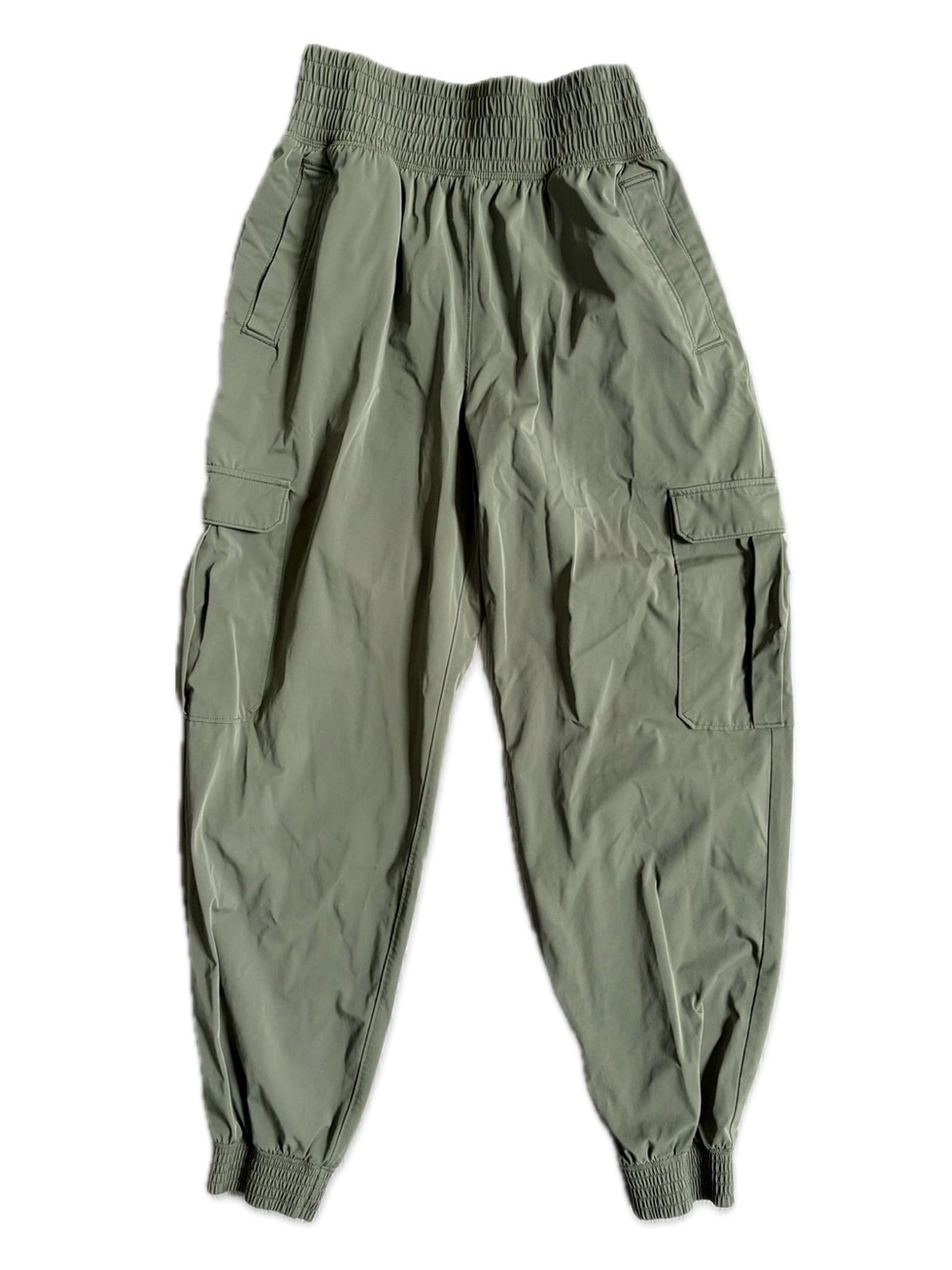 Abercrombie & Fitch YPB Cargo Joggers High Waisted Olive Green Women's Size S